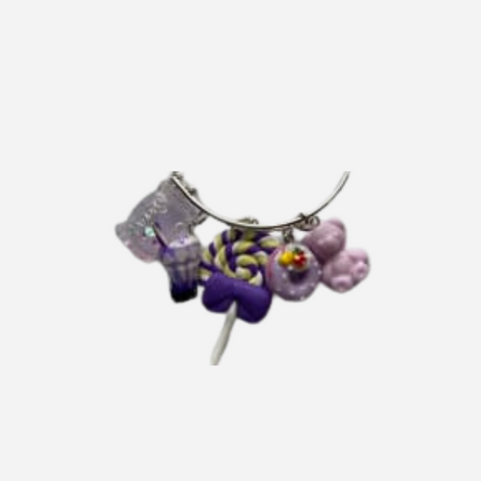 charm bangle:purple