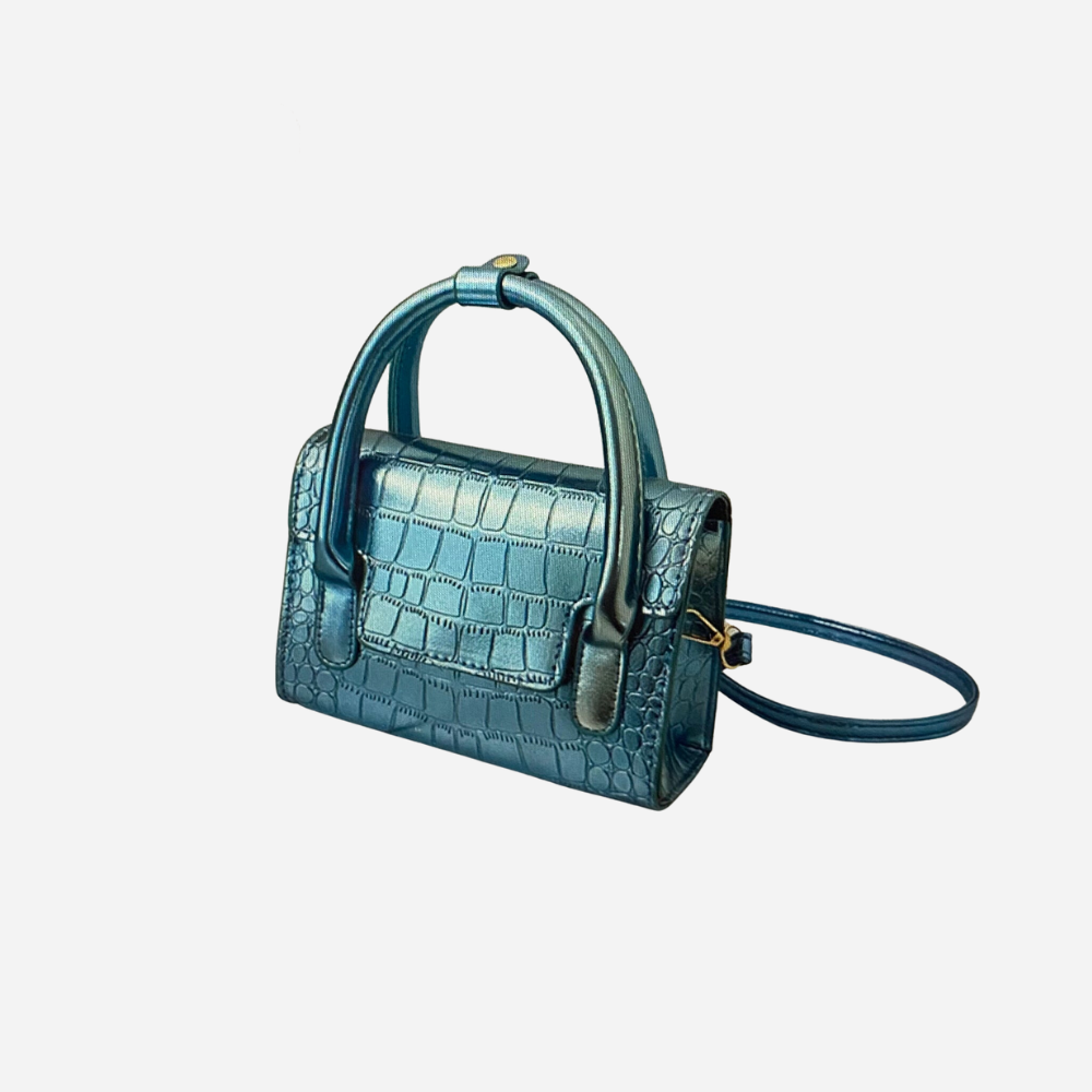 Lagoon Fashion Solid Color Embossed Messenger Bag