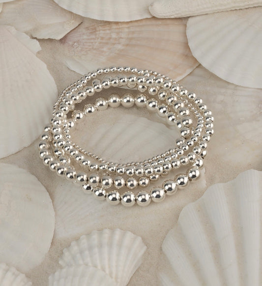 Silver Filled beaded bracelets (1 piece)